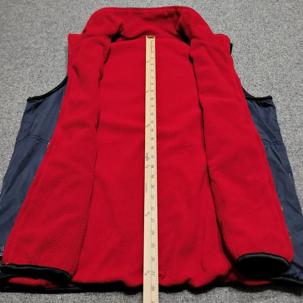 Beijing 2008 Olympics Jacket Mens Extra Large Blue Vest Pockets Zip Fleece Lined